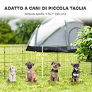 Recinto per Cani Pannelli 50x60 cm Espandibile e Pieghevole in Acciaio Nero      