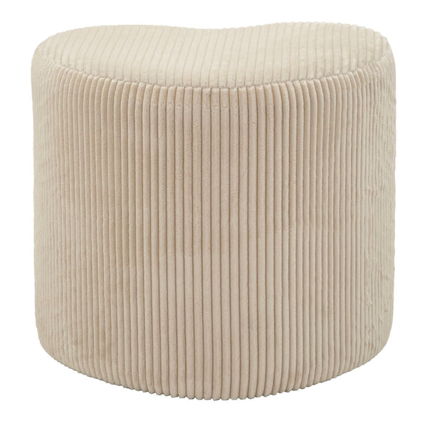 sconto Puff Heart Dublino 49x45x42 cm in MDF e Spugna e Poliestere Bianco