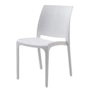 Sedia da Giardino Volga 46x54x80 h cm in Polipropilene Bianco