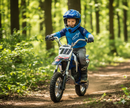Moto Elettrica per Bambini 24V Ruote Gonfiabili X-Treme Blue Fighter