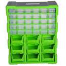 Cassettiera Box per Accessori Minuteria Verde 38x16x47.5 cm 
