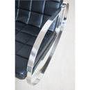 Poltrona Domitilla in Acciaio Cromato Rivestimento in Similpelle Nero