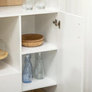 Mobile Dispensa Alto 6 Ante 2 Ripiani 100x40x180 cm in Truciolato Bianco