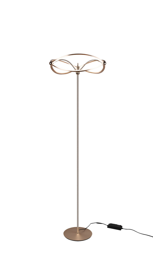 LED-Stehleuchte für den Innenbereich aus mattem Messingmetall sconto