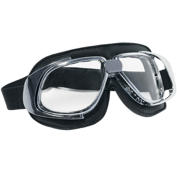 acquista CGM Confort 702V Motorradbrille mit transparenten Gläsern aus Kunstleder