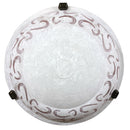 Plafoniera 1xE27 Ganci Bronzo Vetro Screpolato Bianco Sfumato Ambra E-Energy Asia