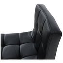 Set 2 Sgabelli 44x38x63/82 cm in Ecopelle con Base Cromata Nero