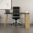 Scrivania 120x60x74 cm Pina 120 con libreria laterale noce antracite