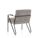 Poltrona Imbottita 64x69x86 cm in Velluto Grigio