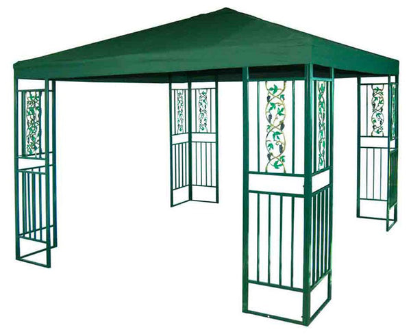 sconto Gazebo da Giardino 3x4m in Metallo Morel Ferro Verde