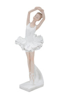 Ballerina Dicy 8x8x23 cm in Resina Bianco