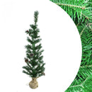 Albero di Natale 90H cm con pigne e base in juta Abete Artificiale