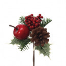 Set 24 Pick con Mele e Bacche H15 cm Rosso