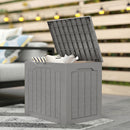 Baule da Giardino Impermeabile 56x41x50 cm con Maniglie in PP color Cachi      