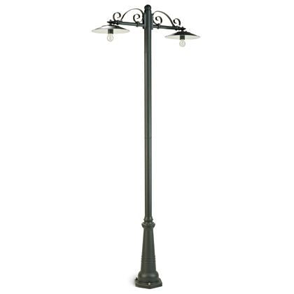 Lampada Palo Due Luci per Giardino Colore Grigio per Esterno Linea Antique Livos