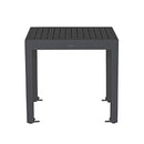 Tavolo da Giardino Allungabile 82/163x82xH75 cm in alluminio Lipari grigio