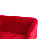 Divano 2 Posti 135x82 cm in Velluto Rubino