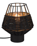 Lampada da Tavolo da Interno Attacco E27 in Tessuto Nero