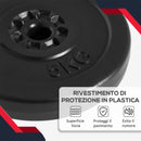 Set di 4 dischi pesi per bilanciere totale 30KG - 2x5kg e 2x10kg 
