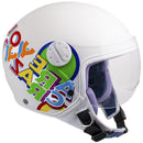 Casco Demi-Jet per Bambini Visiera Sagomata CGM Sport 205G Bianco 