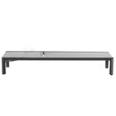 Lettino Prendisole da Giardino 74x200xH98 cm in alluminio e textilene Share Grigio
