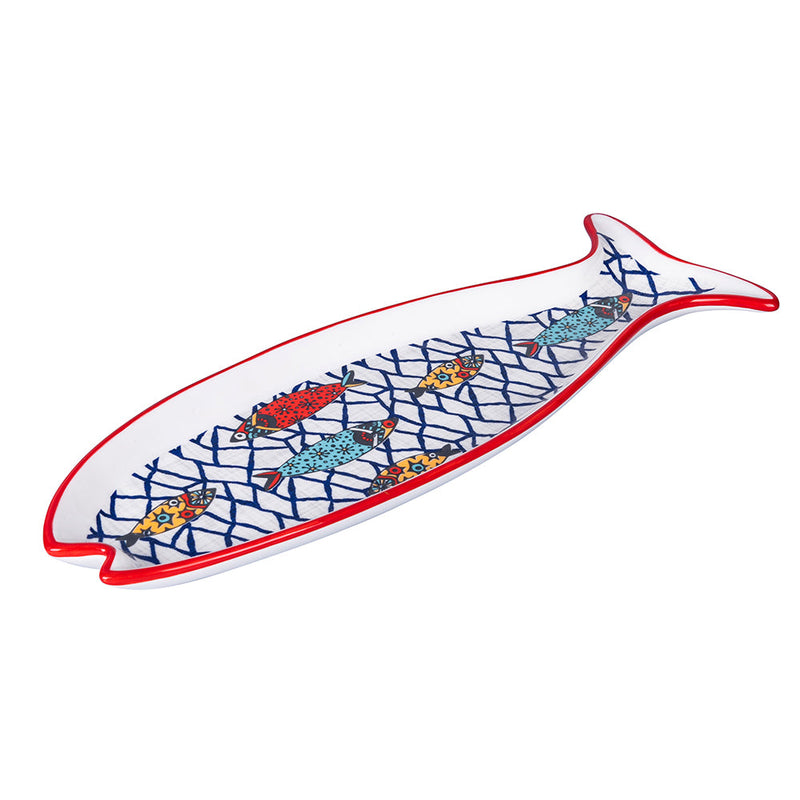 Set 2 Vassoi con Decoro Pesci in Hard Dolomite VdE Tivoli 1996 Los Cabos