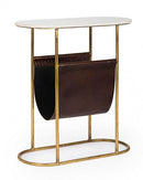 Tavolino con Porta Riviste Marmol in Metallo