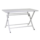 Tavolo Rettangolare Pieghevole da Giardino in Alluminio 120x70xH71cm