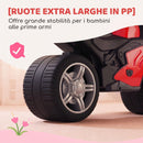 Moto Cavalcabile Balance Senza Pedali per Bambini 18-36 Mesi con Musica Rosso      