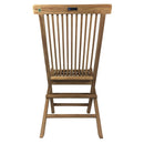 Set 2 Sedie Pieghevoli per Giardino e Terrazza Pinta in Legno Teak      