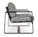 Divano da Giardino 2 Posti 134x78x84h cm in Alluminio e PP Merrigan Antracite 