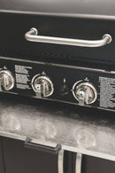 Barbecue a Gas 4 Bruciatori con Ripiani Lateriali Soriani Gastone Nero