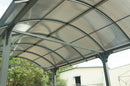 Box Auto da Esterno 3,6x7,6xh3,6 m in Alluminio Copertura in Policarbonato 6mm