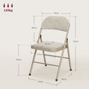 Set 4 Sedie Pieghevoli 45x46x78 cm con Seduta Imbottita in Poliestere e Acciaio Beige  