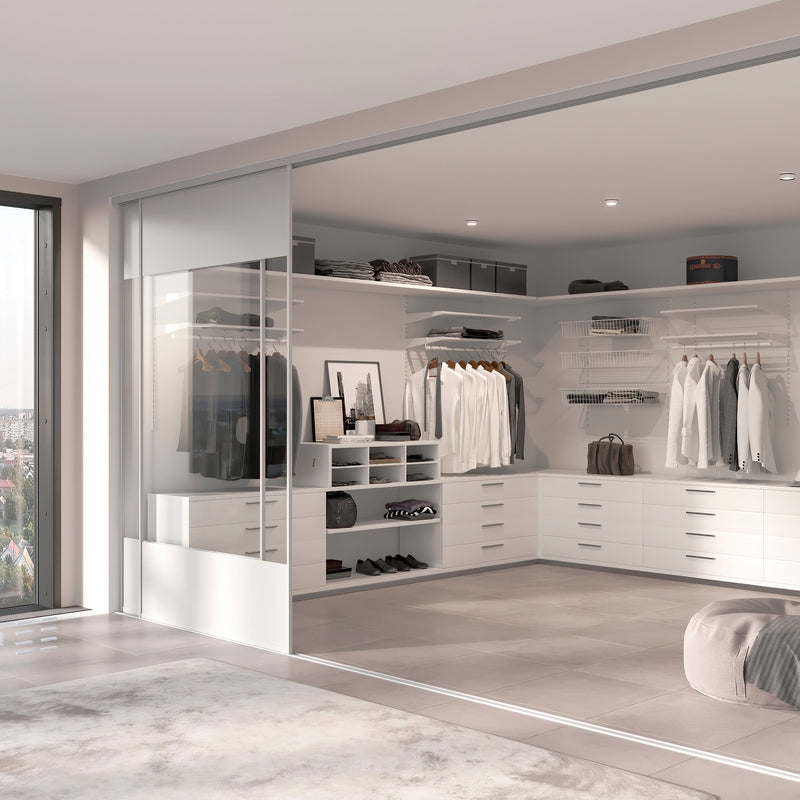 Set 2 Ripiani 80x40,5 cm con Supporti in Acciaio Emuca Bianco