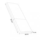 Cuscino Real Medio 90x40x4 cm in Poliestere Ecrù