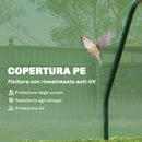 Serra da Giardino a Tunnel 200x100x80 cm in Acciaio e con Copertura in PVC Verde      