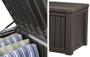 Baule Cassapanca da Esterno 155x64,4x72,4 cm in Resina Keter Rockwood Marrone
