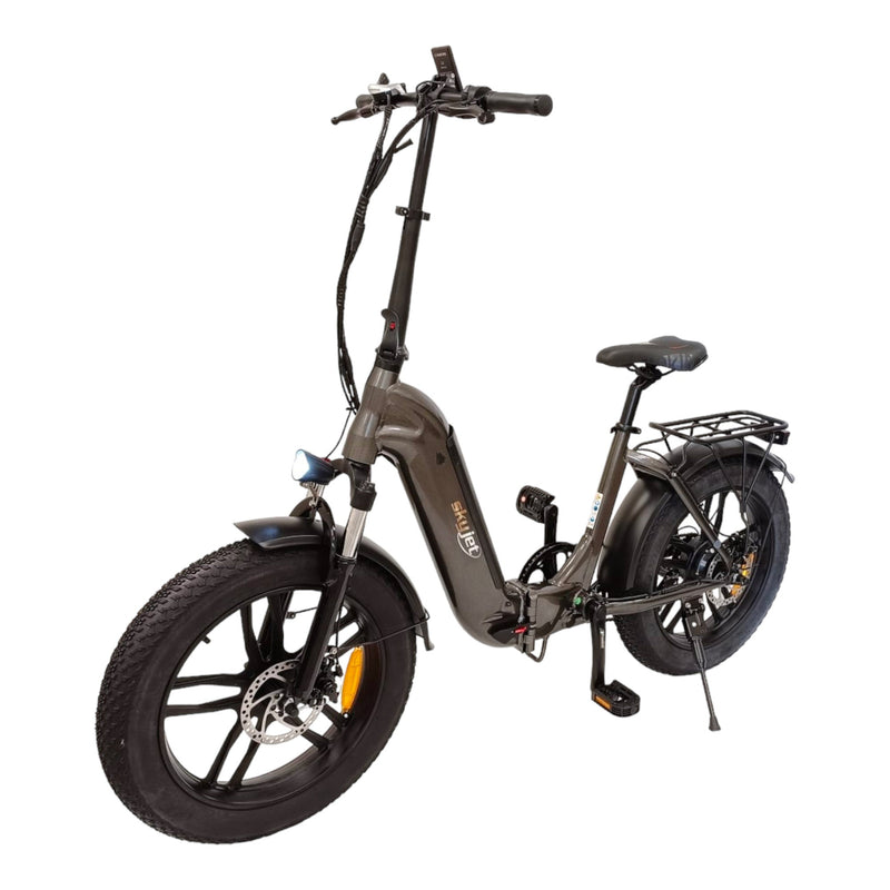 Fat-Bike Bicicletta Elettrica Pieghevole 36V a Pedalata Assistita 20"" 250W Grigio Antracite