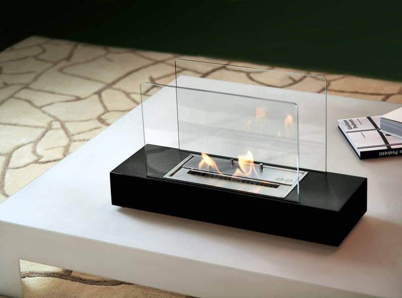 Camino a Bioetanolo da Tavolo 60x20x35 cm Karlsen Mantova Nero