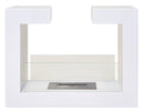 Camino a Bioetanolo da Pavimento 78x58x25 cm Omega Bianco