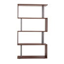 Libreria da Parete in Legno Noce 80x30x145 cm 