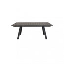 Tavolo Zante Allungabile 200/300x110x75 h cm in Alluminio Taupe