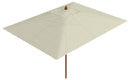 Ombrellone da Giardino 2x3 m Palo Ø48 mm in Legno Telo in Acrilico Ecrù