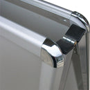 Espositore Pubblicitario Bifacciale a Cavalletto Pieghevole 100x140 cm Frame 32 in Alluminio da Esterno Antivento Silver