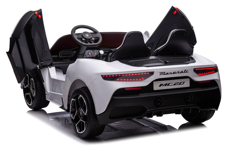 Macchina Elettrica per Bambini 12V con Licenza Maserati MC20 Bianca