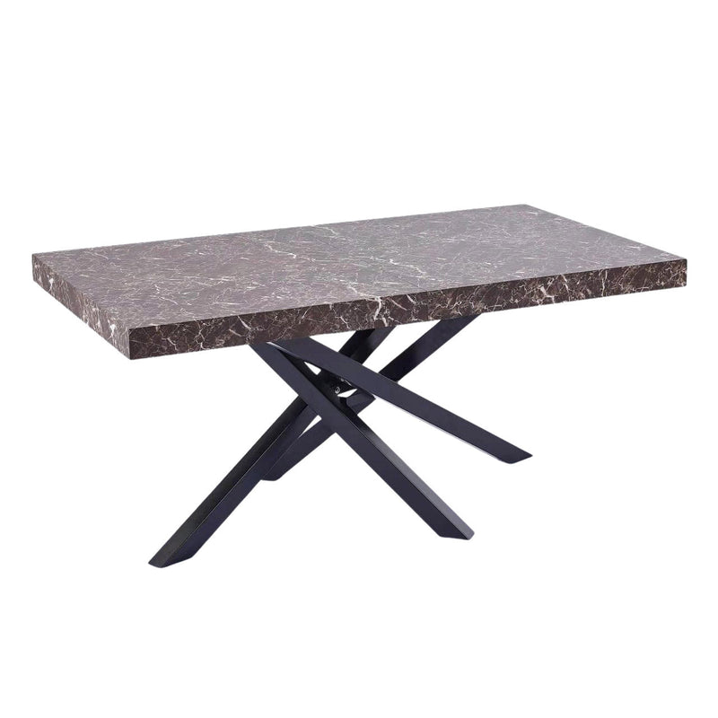 Tavolo da Pranzo Allungabile 200x76x90 cm in Legno Nobilitato Marmo