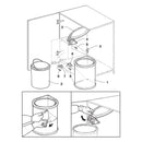 Pattumiera Differenziata per Anta 13 Litri in Plastica Emuca Acciaio Inox