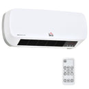 Stufa Elettrica da Parete 45x18,6x11,5 cm con Telecomando Bianco