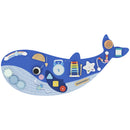 Pannello Sensoriale Montessoriano da Parete 120x55,5x4 cm per Bambini da 2 Anni in MDF e Legno Blu      